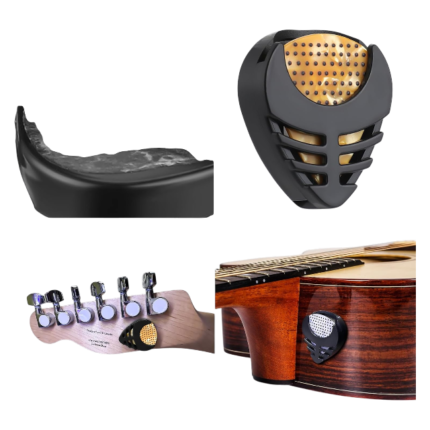 Guitar Plectrum Set with 10 Plectrums 0.75 Mm and 2 Holders for Storage on the Instrument