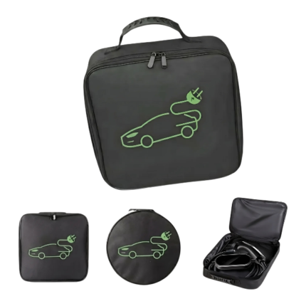 Storage Bag for Electric Car Charging Cables with Zip, Handle and Organised Storage in Square or Round