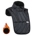 Windproof Neck Gaiter for Motorcyclists with Extended Chest Piece and Water-Resistant Outer - Image 2