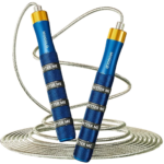 Adjustable Skipping Rope for Adults in Black, Red and Blue with Non-Slip Grip and Adjustable Length - Image 3