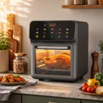 Digital airfryer ovn med touchpanel og glasdør til jævn tilberedning på køkkenbordet derhjemme - Image 2