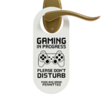 Dørskilt til gamere i hvidt design til gamingtid og færre forstyrrelser på døren derhjemme