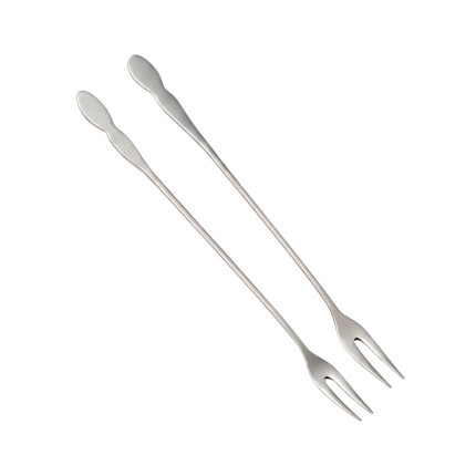 Fonduegafler i rustfrit stål med langt skaft og ergonomisk design til sikker servering ved fondue