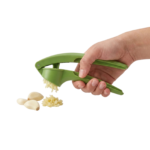 Garlic Press Green – Compact Mini Garlic Chopper for Quick and Easy Preparation in the Kitchen