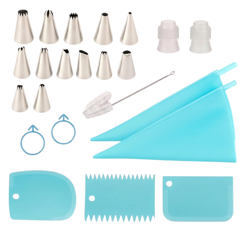 Kagedekorationsudstyr med 14 dele til præcise mønstre, kanter og glat finish på kager - Bagværk & Pynt product image Klik for at forstørre Forside Hjemmet Madlavningsrum Kagepynt og bagetilbehør Kagedekorationsudstyr med 14 dele til præcise mønstre, kanter og glat finish på kager Tilbage til produkter Kagedekorationsudstyr med 14 dele til præcise mønstre, kanter og glat finish på kager