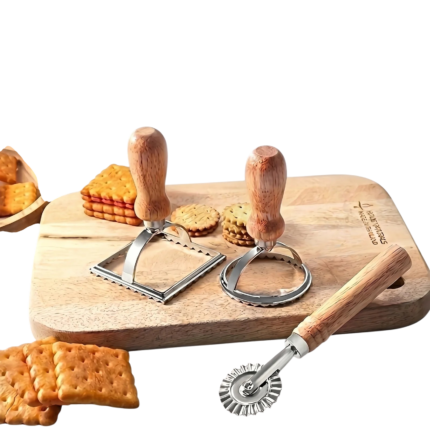 Kageskærersæt til præcis formning og skæring af dej til småkager, bagværk og pasta