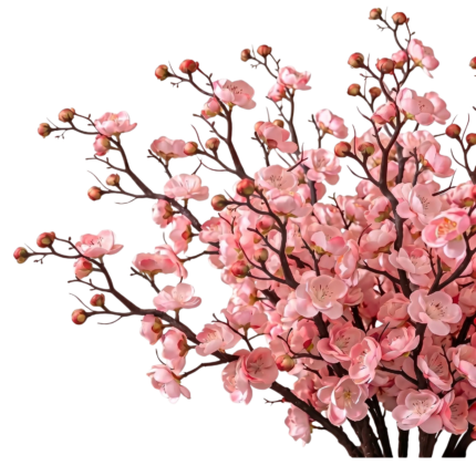 Kunstige blomstergrene med elegant blomsterudtryk til boligindretning og fest
