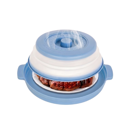 Microwave Splash Guard in Blue, Black, Dark Blue, Red, Green, Grey and Sky Blue with Foldable Lid