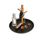 Wood and Metal Organiser Tray with Holder for Keys and Jewellery As Well As General Storage for Small Items