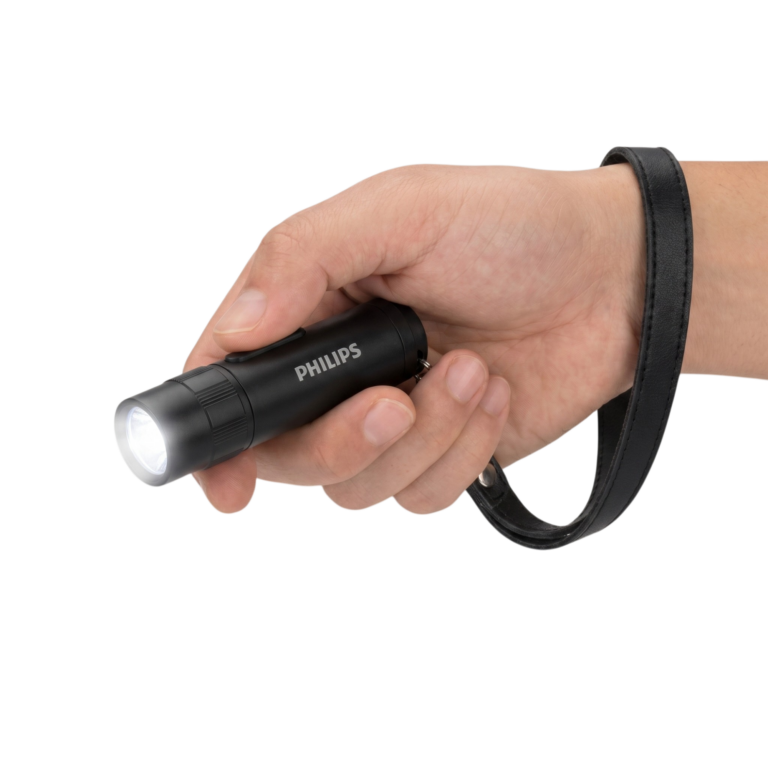 Mini lommelygte til nøglering med USB-C opladning, 9 lysindstillinger og 500 lumen i kompakt format