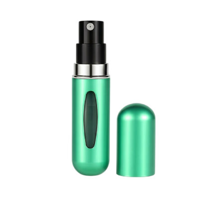 Pocket Perfume Spray in Green, Black, Blue, Red, Silver, Gold and Purple - Compact and Refillable for on the Go
