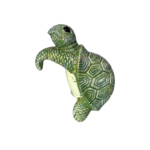 Skildpadde figur med detaljeret skjold og naturinspireret dekorativt udtryk til hjemmet eller akvariet