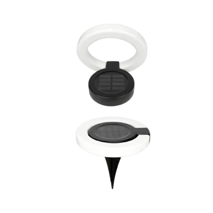 Solar Garden Lights with Modern Ring Design and Calm Light for Paths and Outdoor Areas
