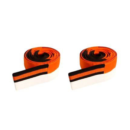 Løftestropper til tunge løft i orange og sort med bedre greb og lettere håndtering ved transport