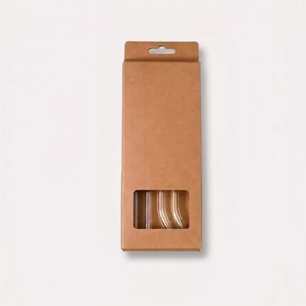 Glass Straws 4 Pcs 20 Cm for Cold Drinks with Reusable Design and Sleek Look