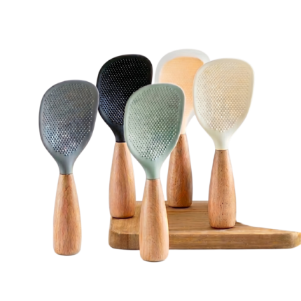 Heat Resistant Silicone Spoon in Green, Black, Orange, White and Grey – Gentle on Cookware and Easy to Serve with