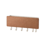Wall Shelf with Hooks in White and Black for Space-Saving Storage and Hanging in the Hallway - Image 2