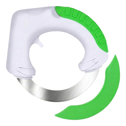 Kitchen Rolling Knife with Curved Blade and Ergonomic Handle for Controlled Chopping and Cutting