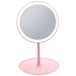 Hollywood Mirror with Light for Table with Touch Control and Tray-Shaped Base for Makeup and Care