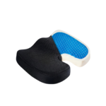 Gel siddepude til stol med ergonomisk form og støtte ved længere tids siddestilling