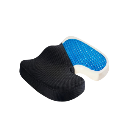 Gel Seat Cushion for Chair with Ergonomic Shape and Support for Prolonged Sitting