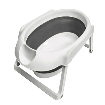 Sammenklappeligt babybadekar med stabile ben og pladsbesparende design til badetid derhjemme