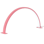 Måneformet bordlampe i hvid og pink med blødt lys og minimalistisk design til skrivebord og hjem - Image 3