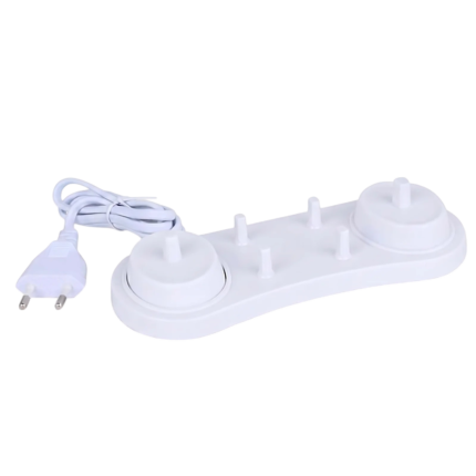 Electric Toothbrush Holder in Red, Blue and Green with Charging and Space for Multiple Brush Heads