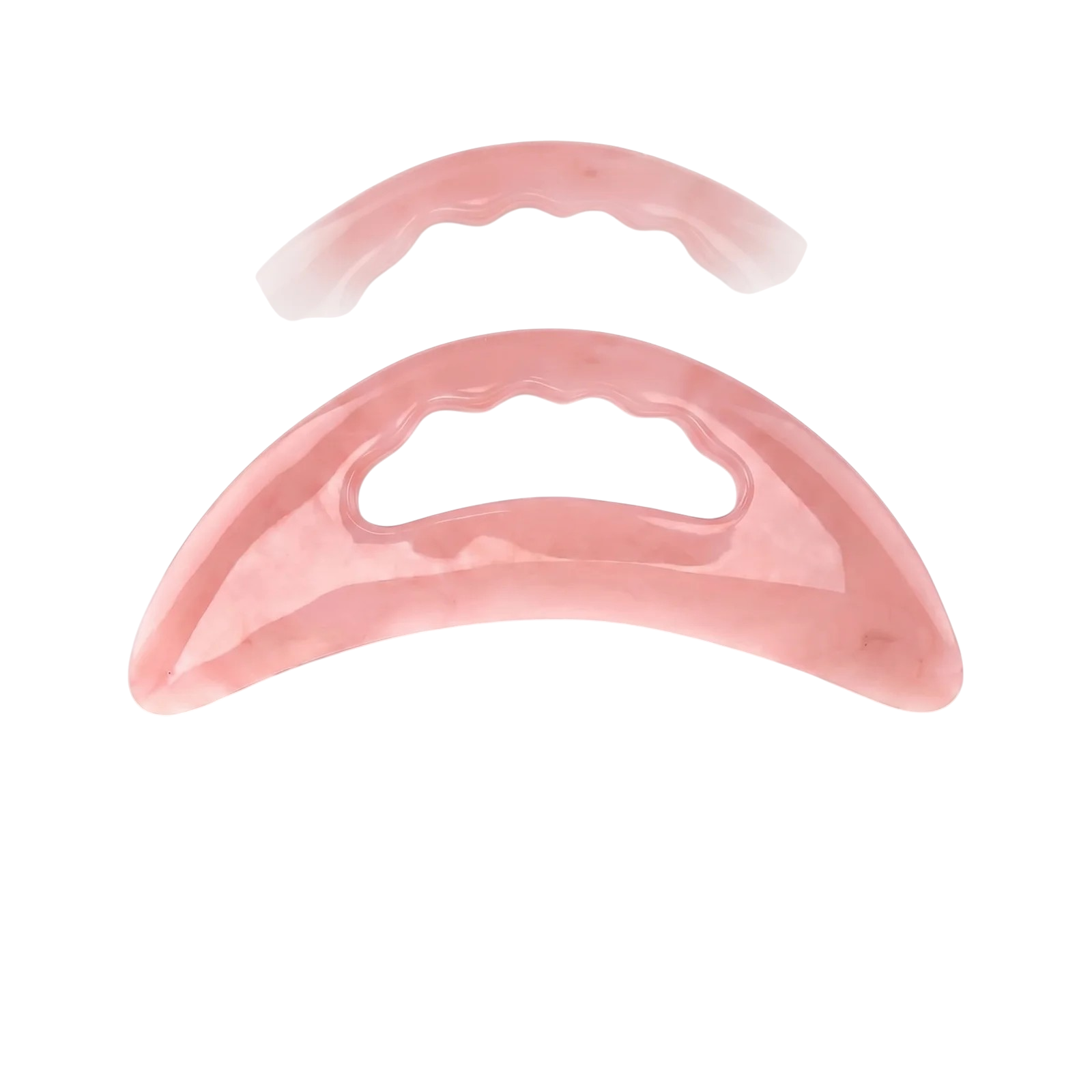 36457_enhanced_background Guasha til ansigtsmassage med buet form og grebsåbning til ansigt, hals og afslappende hudpleje - Billede 1