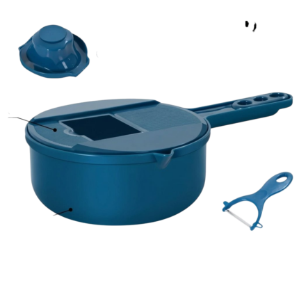 Manuel Vegetable Chopper 12-in-1 with Container and Handle for Chopping, Grating and Dicing Vegetables