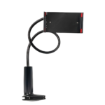 Drejelig mobilholder og tabletstander i hvid og sort med 360° rotation og fleksibel arm til seng og sofa - Billede 3