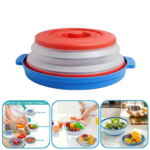Microwave Splash Guard in Blue, Black, Dark Blue, Red, Green, Grey and Sky Blue with Foldable Lid - Image 9