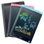 LCD tegnetablet i pink og blå til tegning, skrivning og hurtige noter med pen