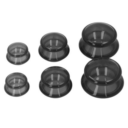 Cupping sæt 6 stk. til kopmassage og muskelafslapning i flere størrelser til wellness til hjemmet
