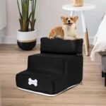 Hundetrappe med 2 trin til sofa og seng med aftageligt betræk til daglig indendørs brug - Image 2