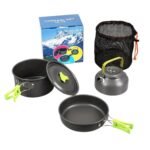 Camping Cookware Set with Pot, Pan and 800 Ml Kettle - Image 3