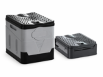 Portable Camping Toilet in Green, Grey and Black – Foldable Design with Lid for Camping and Travel