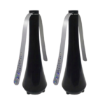 Fluesmækker ventilator sort 2-pak til bord med stille drift og holografiske blade til madservering