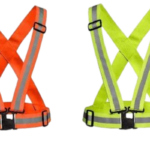 LED løbevest med lys i grøn og pink - justerbar vest med reflekterende stropper til synlighed