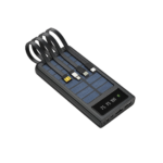 Solar Power Bank with 20000 MAh, 4 Cables and LED Display for Charging Multiple Devices - Image 2