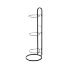 Ball Holder for 3 Balls with Vertical Storage and Space-Saving Design for Wall and Floor