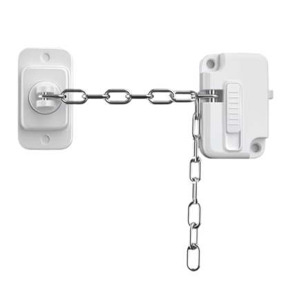 Adjustable Window Lock with Chain Without Drilling – 3 Pcs.
