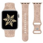 Jule snefnug urrem til smartwatch med justerbar pasform og festligt design til hverdagsbrug - Image 3