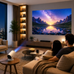 Mini Projector with Adjustable Stand for Film Viewing and Space-Saving Use at Home - Image 2