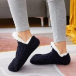 Winter Socks with Soft Lining and Knitted Design for Warm Feet During Indoor Use in Cold Weather - Image 2