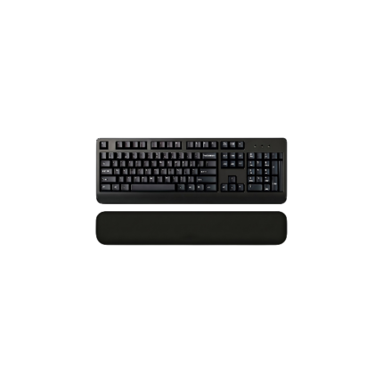 Håndledsstøtte til tastatur i sort og lysegrå med komfort og støtte ved computerbrug