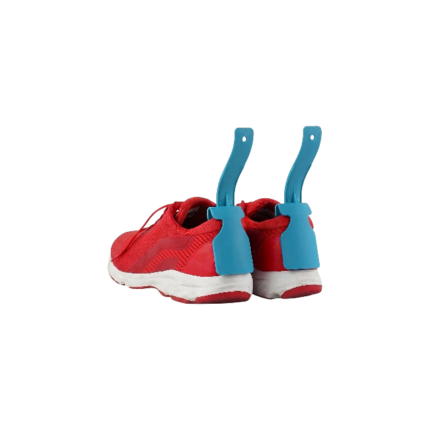 Skohjælpemiddel til påtagning af sko i multifarve, kongeblå, rød og blandede farver til hæl og skokappe