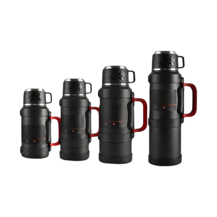 Insulated Kettle in Stainless Steel in Black and Dark Green with Large Capacity and Ergonomic Handle