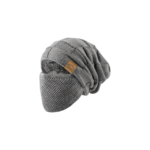 Vinterhat med ansigtsmaske til varme og beskyttelse mod kulde og vind i strikket design - Billede 5