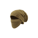 Vinterhat med ansigtsmaske til varme og beskyttelse mod kulde og vind i strikket design - Billede 4
